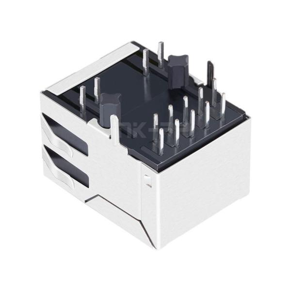 WE 7499111121 Compatible LINK-PP LPJG0813GDNL 100/1000 Base-T Tab Down Yellow/Green Led Single Port Shielded RJ45 Keystone Jack