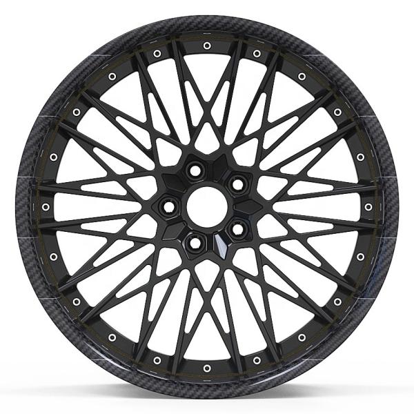 Carbon fiber lip Forged wheels Customized 19 20 21 22 inch custom 2 piece wheels