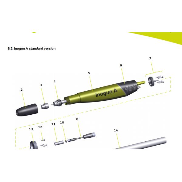 900018342 напудрите покрывая запасные части Sames Inogun a и рукав оружия порошка Fcc автоматический