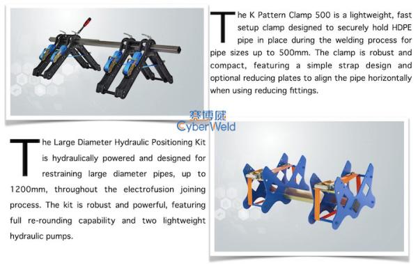 Aluminum Electrofusion Tools Large Diameter Hydraulic Positioning Kit