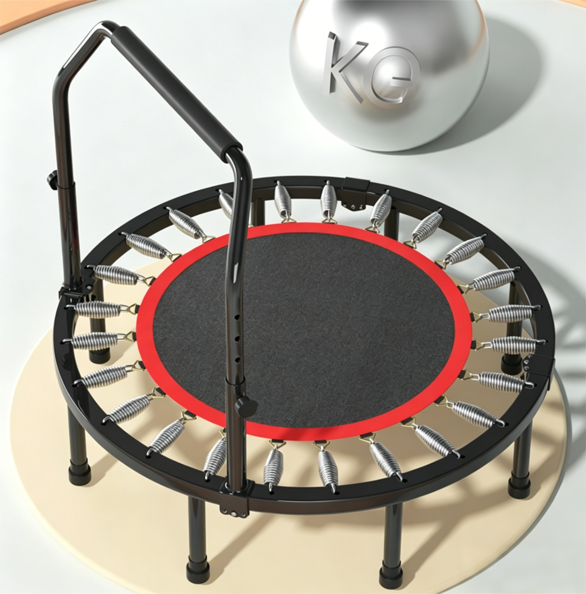 Outdoor Trampoline with Enclosure and Ladder, Recreational Trampoline for Kids and Adults