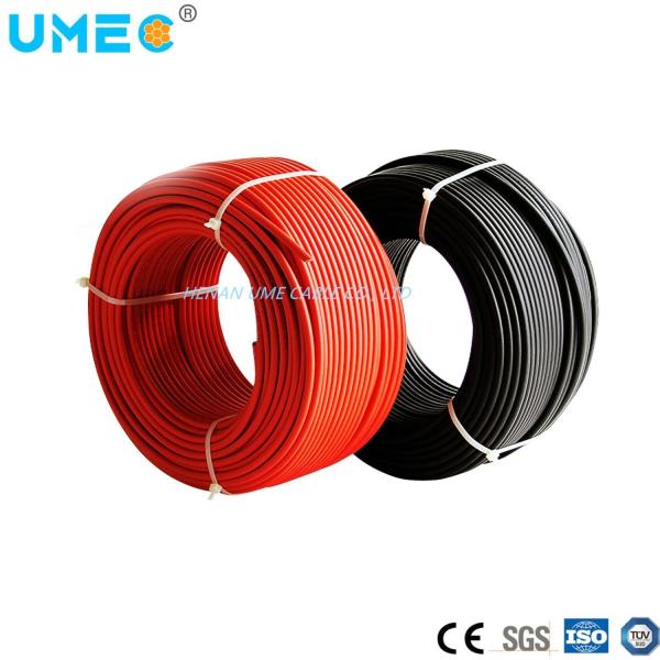6mm PV Cable 10AWG PV1-F Cable Preto Vermelho UV resistente Solar PV Material de envelopamento de fio