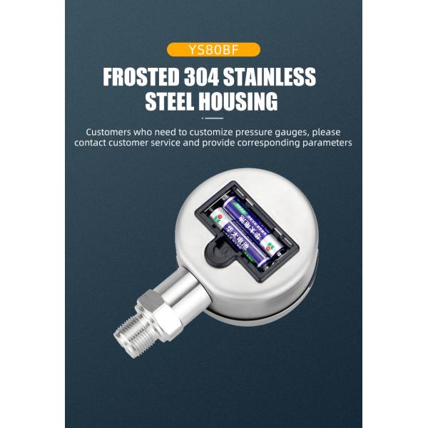 Stainless Steel 304 LCD Digital Pressure Gauge with High Precision and 0.5% Accuracy
