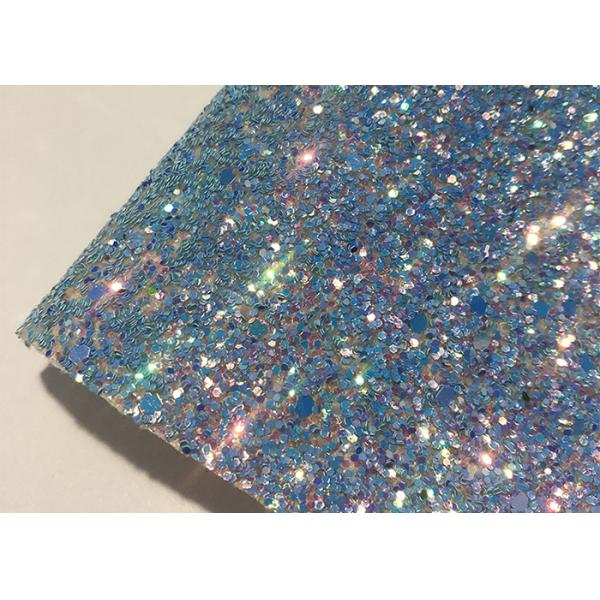Fireproof 54/55' 3D Holographic Glitter Leather Fabric