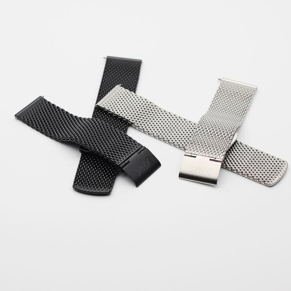 Stainless Steel Mesh Watch Band Replacement Black Bracelet 14/18/20mm