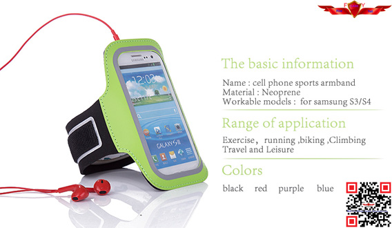 Colorful High Quality Sports Armband Case For Samsung Galaxy S3 S4 100% Brand New