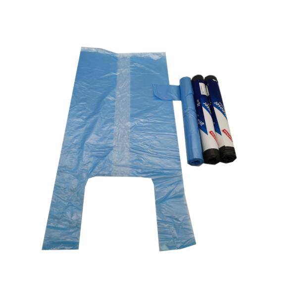 Reusable and Recyclable Supermarket T Shirt Trash Can Bags Singlet Shopping Bags Grocery Vest Carrier Bags on a Roll