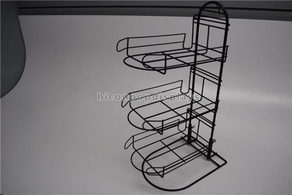 3 Tier Detachable Table Top Metal Display Racks For Sports Products Hat Cap Retail