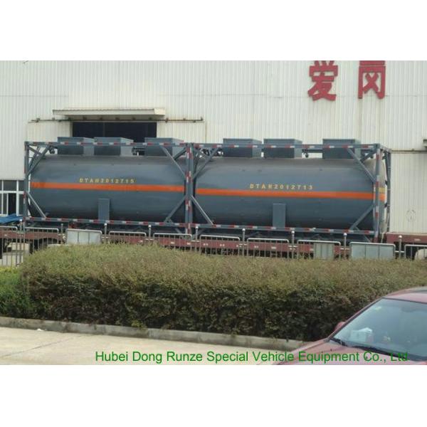 PE Lined Steel ISO Tank Container For Sodium Hypochlorite / Hydrochloric Acid