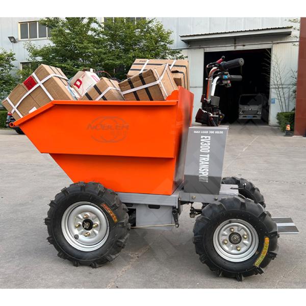 Load Capacity Of 300 Kg Mini Dumper Electric 4 Speed Adjustment Convenient Effort Saving Design