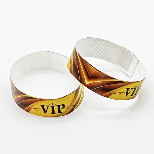 Custom Logo Printed Tyvek RFID Wristbands with NFC Function The Ultimate Retailer's Choice
