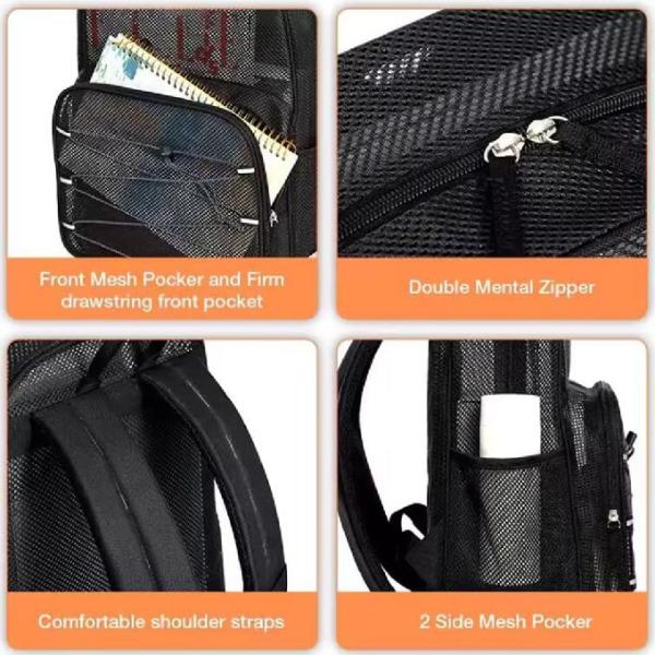 Fashion Unisex Students Backpack Mesh School Bag Summer Mesh Beach Backpack