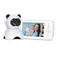 Prise en charge du moniteur vidéo pour bébé à 2 voies avec caméra zoom à 360° et batterie rechargeable de 5000 mAh