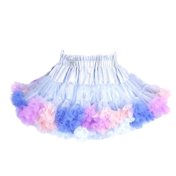 A beleza das crianças macias do poliéster francês do estilo contorna o OEM vermelho do arco-íris da saia do tutu