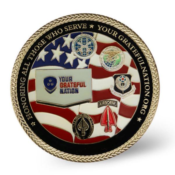 Brass Custom Challenge Coins with Gravure Printing and 2.25 Size for Business Gifts