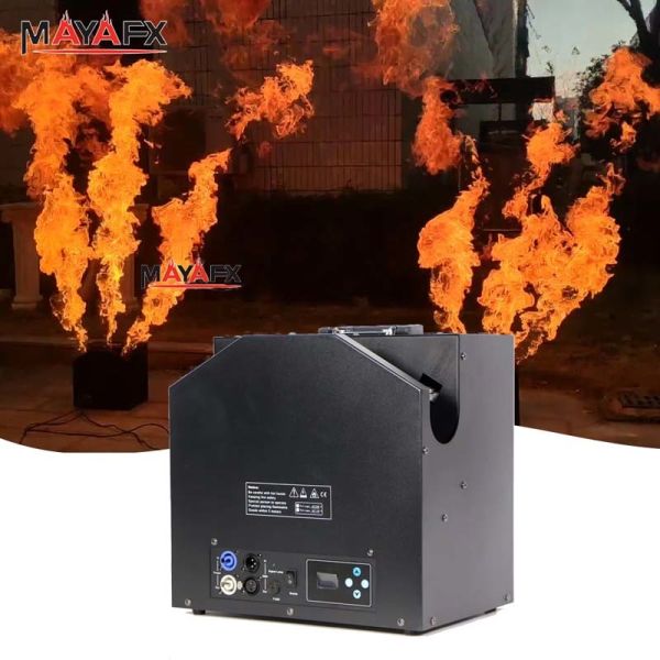 Mini Triple Flame Machine with DMX512 Control and Triple-Nozzle Design for 1-3m Flame Height in DJ Shows