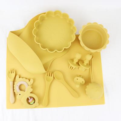 grupo de alimentação do bebê do silicone dos PCes 1Set 8 cor sustentável de Pantone