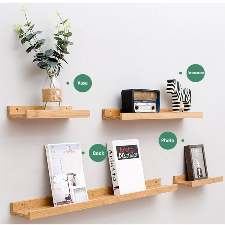 7 in 1 Combination Wall Floating Shelves Industrial Wooden Wall Shelf Decorations for Home