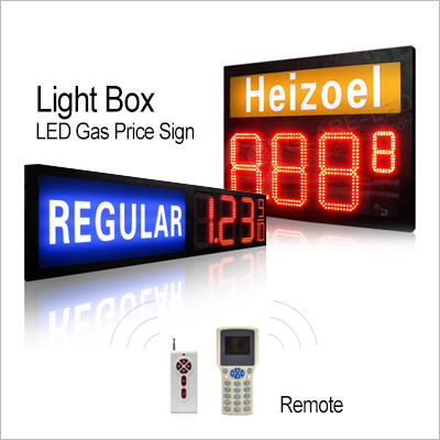Digital LED Fuel Price Display Board 12 Inch Digit Height Aluminum Enclosure IP65 CE Certified Weatherproof Design