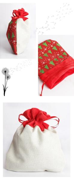 Customizable Sublimation Christmas Bags Santa Claus Gift Bag