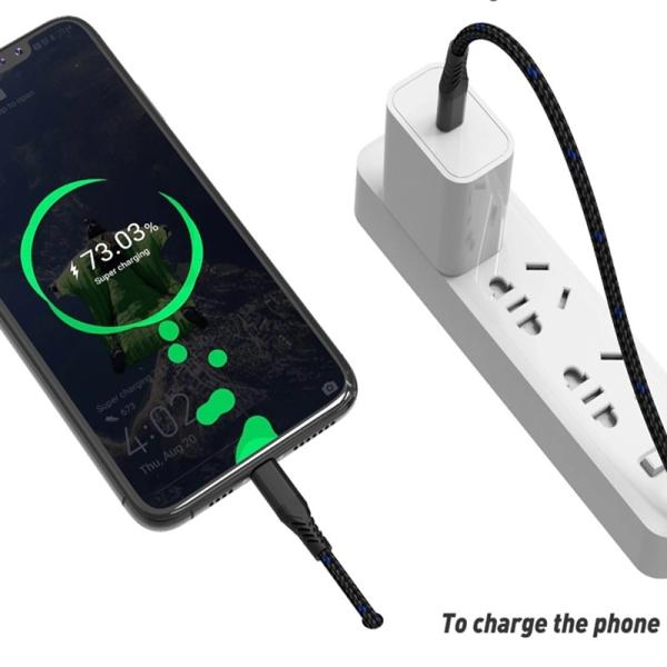 60W tipo de carregamento rápido cabo 6ft do carregador de C 10ft