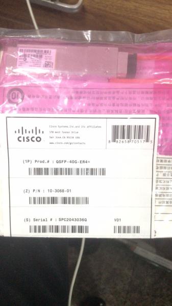 QSFP-40G-ER4 40GBASE-ER4トランシーバモジュール LC 40KM SMF