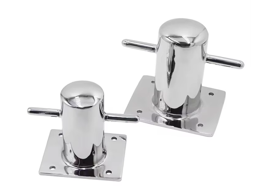 Proveedor de hardware marino, amarre de alta resistencia, bitas de bocina doble marinas, bolardos de hierro fundido cruzados, bolardo marino