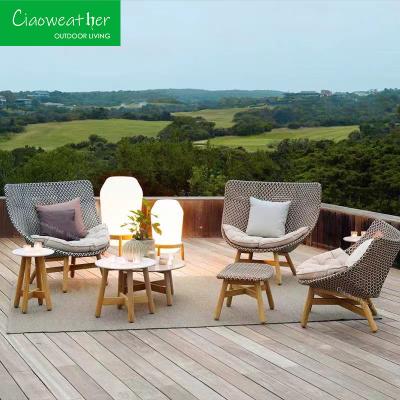 Waterproof Outdoor Wicker Leisure Chair with Customized Color High Back