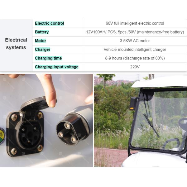 Certification électrique de la CE du chariot de golf 4x4 80km de Seater de la haute performance 5KW 6