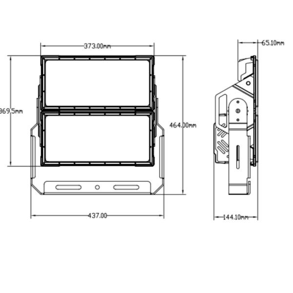 Sport Light Square Playground Commercial LED Outdoor Lighting 400W 60000lm