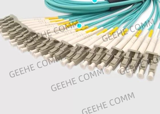 144 câble de fibre des fibres OM3 LC Dulpex 100G MPO
