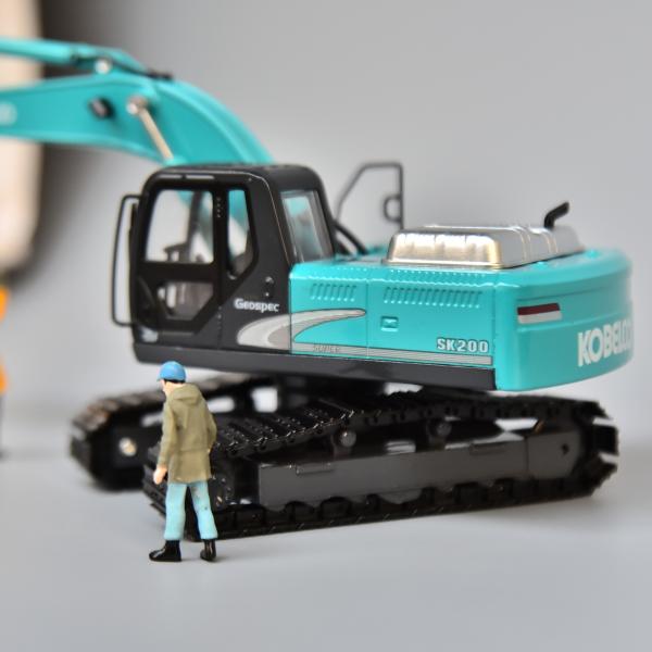 Excavateur en acier Shen modèle SK200 KOBELCO simulation originale alliage métallique décoration automobile non jouets