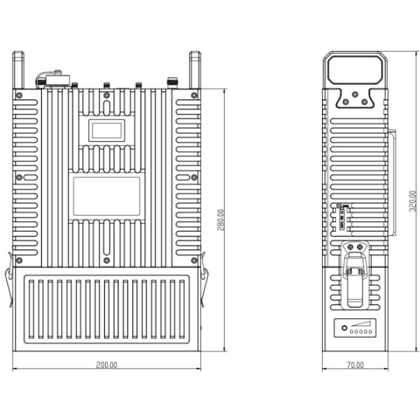 LKAV3702 40dBm 30-40km IP67  MESH Radio Высокая скорость передачи данных мощность AES шифрование