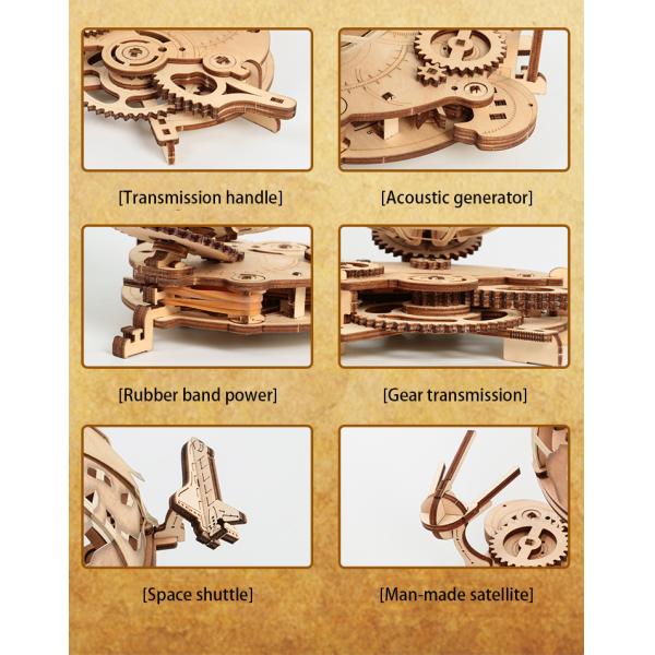 Kids Wooden 3D Power Globe Puzzle Baby Developmental Toys Educational Game