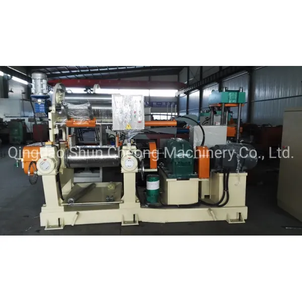 Two Roll Open Mixing Mill with Alloy Chilled Cast Iron Rolls and Manual or Electric Gap Adjustment for Rubber Compound Production Line