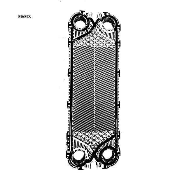 M6MX Titanium/0.6 dialognal flow Plate LT with Gasket NBR for Seawater Heat