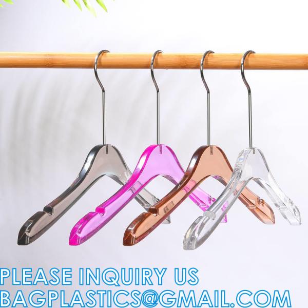 Luxury Clothes Hangers, Clothing Type Transparent Acrylic Clothes Hanger, Garment Coat Hangers For Cloth