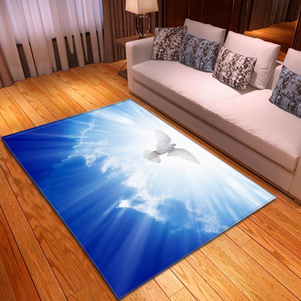 Living room large carpet, bedroom floor mat, scenic, artistic, cute, non slip decorative, and cold insulation mat
