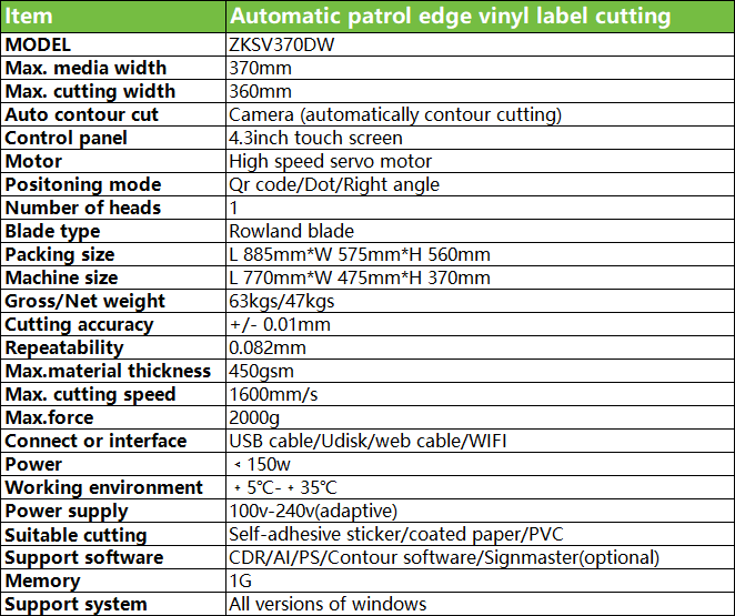 Anycut ZKSV370DW High Speed Servo Cutter For Business Cards And Car Instrument Films A3/A4 Material