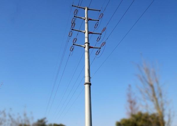 5m - 100m 33kv Transmission Line Towers , Steel Pole Tower ISO Certificated