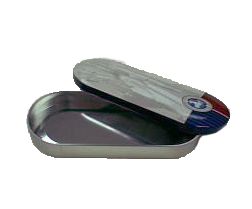 Varnishing 172x74x18Hmm PMS Oval Aluminum Tin Candle Box