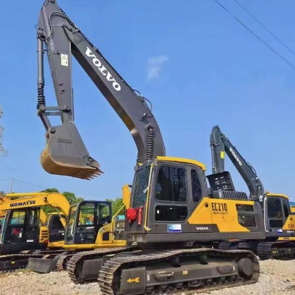 Material Handling Used Volvo Excavator , VOLVO EC210 Second Hand Excavator