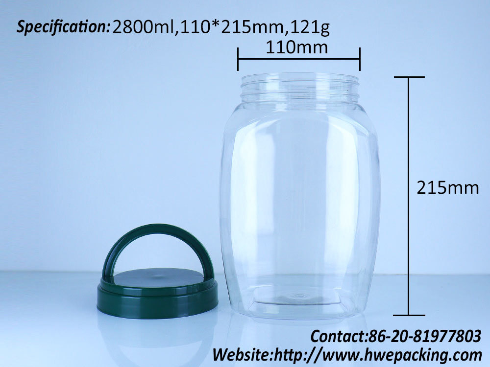 Attractive PET Food Jars For Gummy Candy Hard Sweets Chocolate Confectionery Packaging