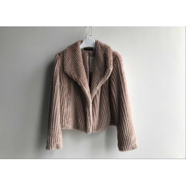 Mauve Ladies Faux Fur Coats Women ' S Long Furry Lapel Chic Winter Coats