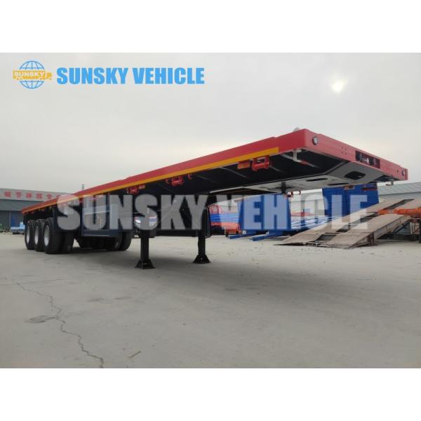 Tri-Axle Flatbed Trailer FLAT DECK TRAILER Tri-Axle Container Trailer
