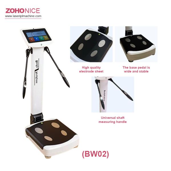 Hand Foot Electrodes 8 Point Multi Language QR Code Sharing Body Analyzer Machine
