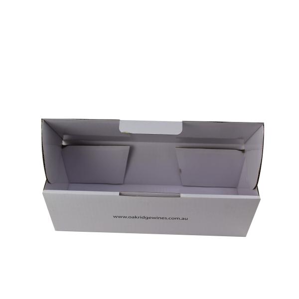 Белизна гофрировала коробку коробки складывая коробки для одиночной бутылки вина пакета