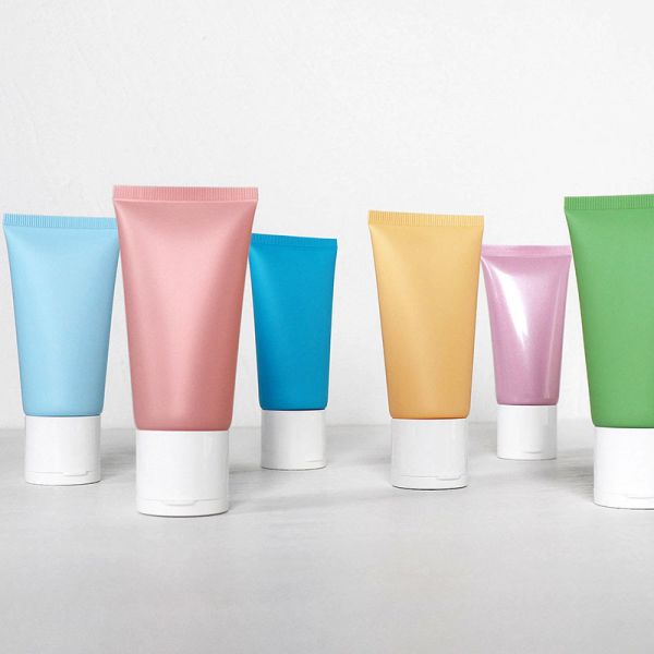 50ml 60ml 80ml Cosmetic Packaging soft cosmetic container utilizing hot stamping printing method crafted for cosmetic product protection and branding