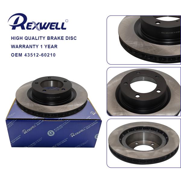 Car Coated Grey Cast Iron Vented Brake Disc Rotor 43512-0C020 43512-60210 for Toyota Land Cruiser Prado Lexus LX570