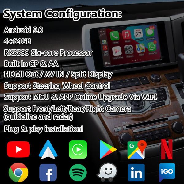 Мультимедиа Nissan андроида Lsailt взаимодействуют на серия 3 2007-2010 Elgrand E51